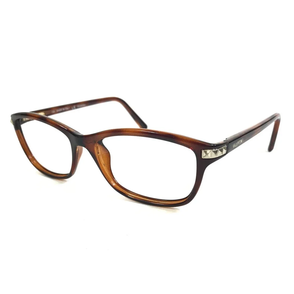 Valentino Eyeglasses Frames V2653 214 Tortoise Brown Cat Eye Full Rim 53-16-135